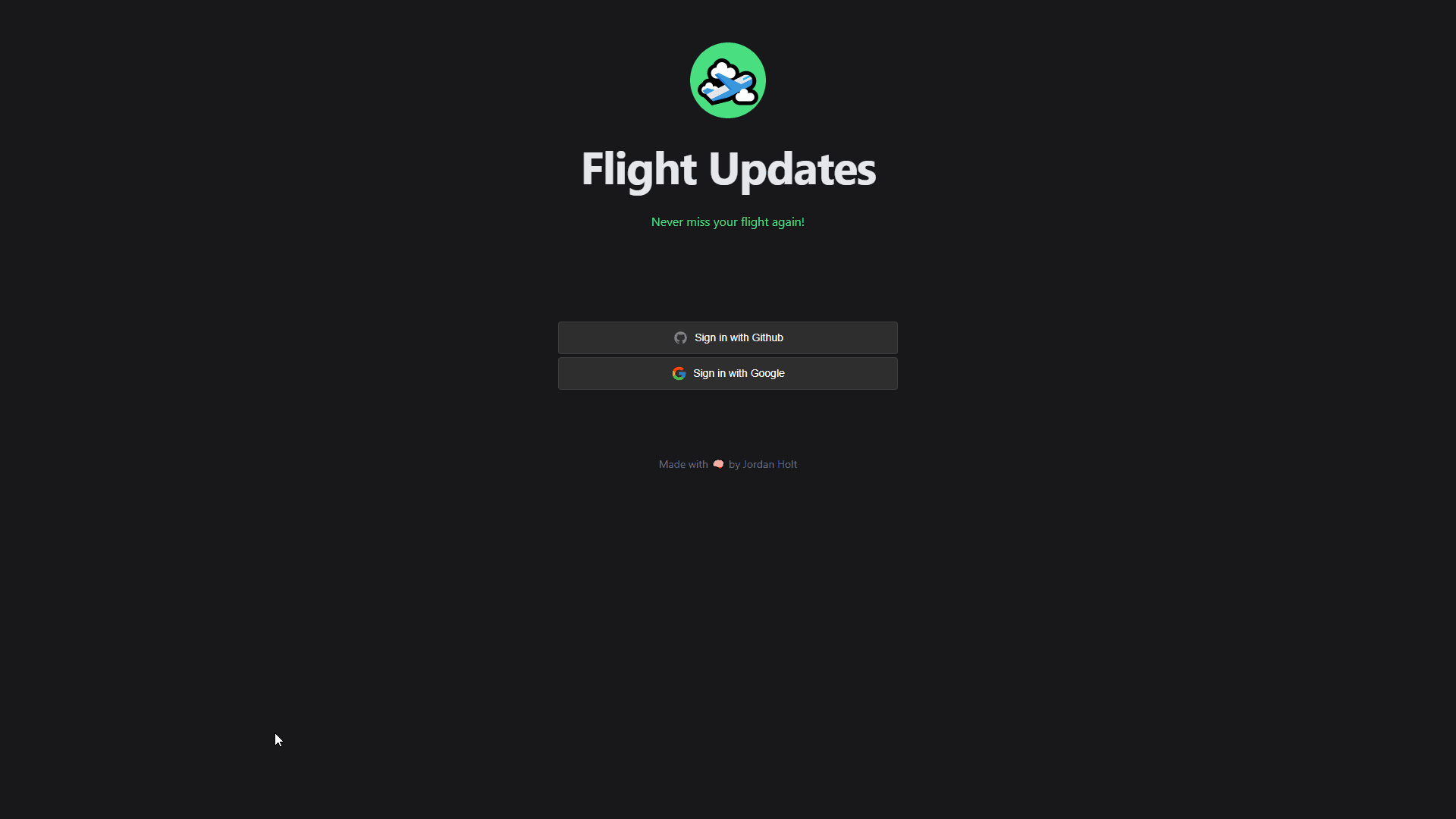 A flight status tracker that tracks the status of a flight.