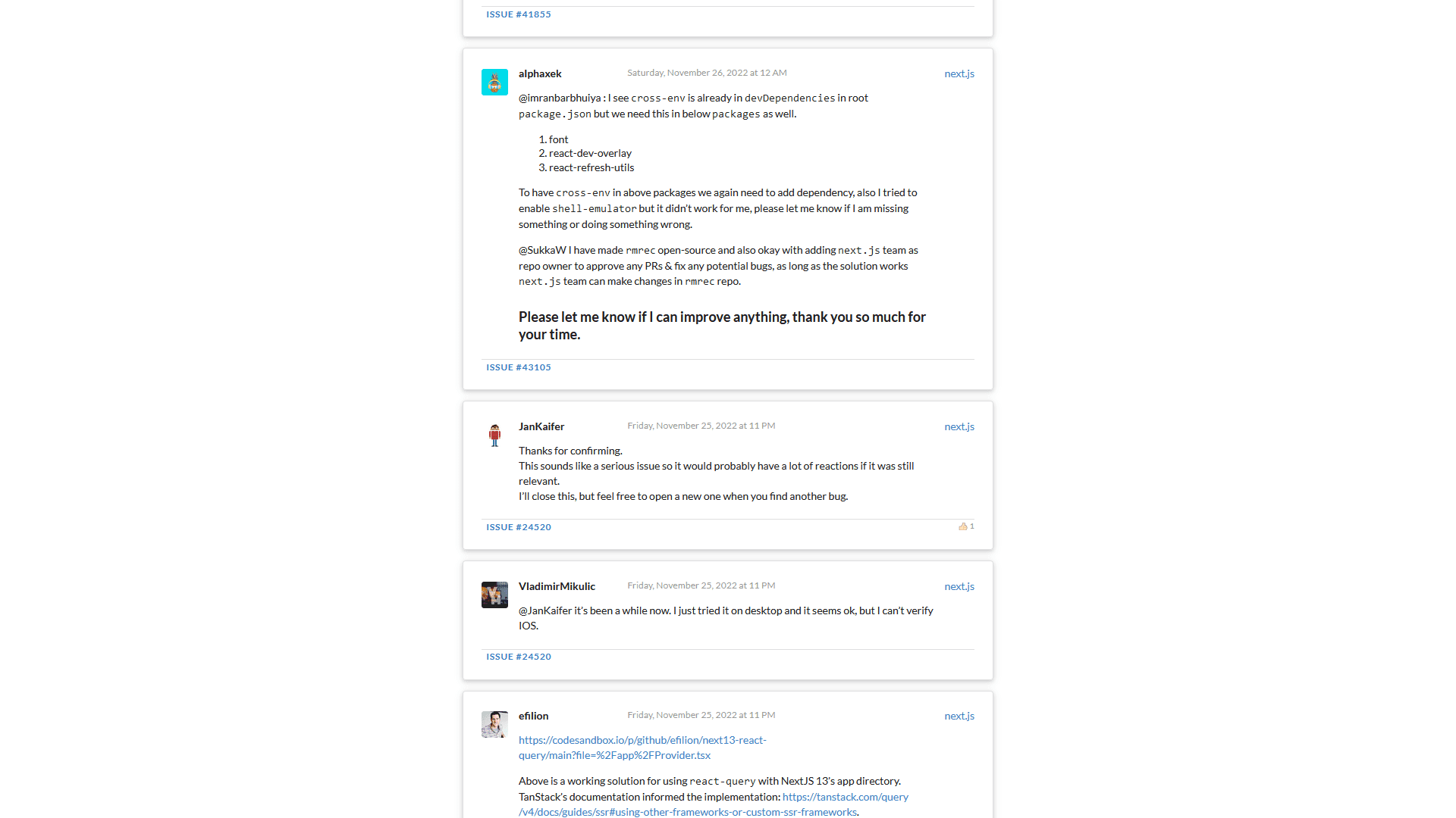 Image of the ghfeed application homepage